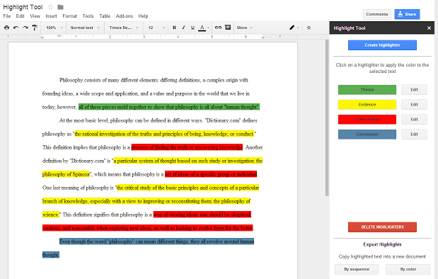 Create specific highlight colors to have meaning and share your highlighted materials and your highlighters.