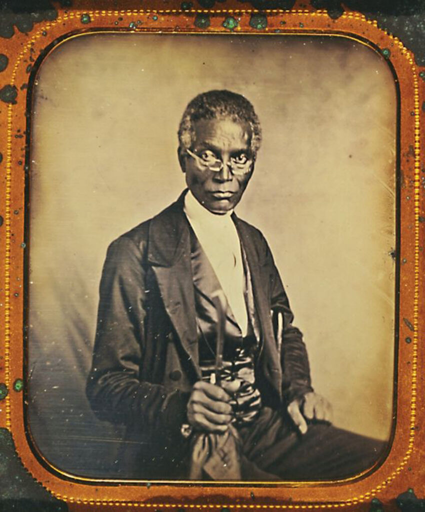 Portrait of Philip Coker, Black Episcopal Minister. Portrait by Augustus Washington, Black photographer.