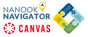 The NanookNavigator logo and Canvas logo, accompanied by the RSI graphic depicting key types of interaction between instructors and students.