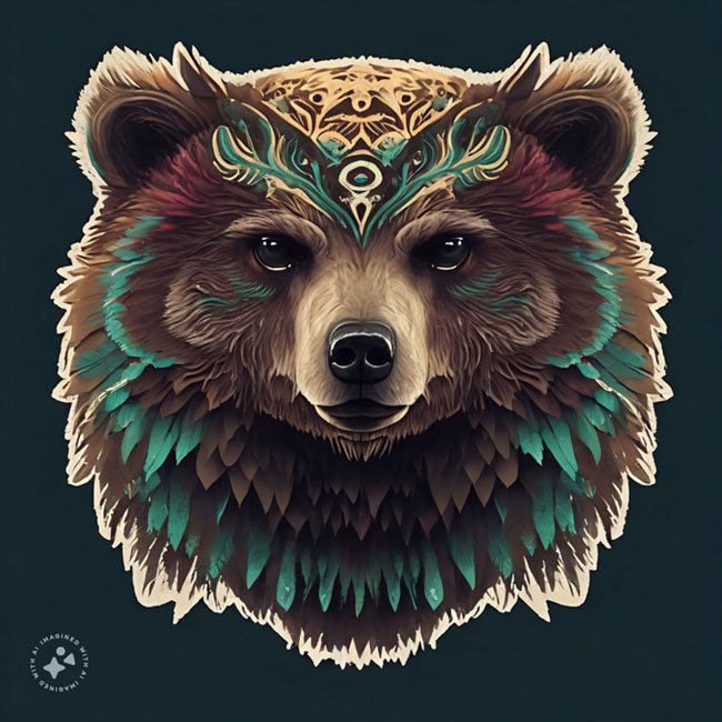 An owl bear generated by Meta's Imagine engine, that appears to look more like a bear than an owl.