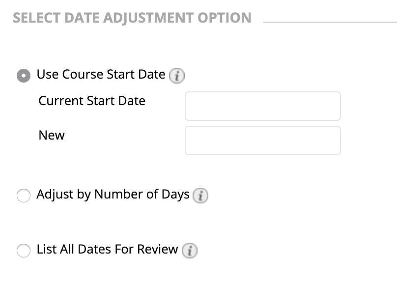 How to adjust due dates in Blackboard using the "Select Date Adjustment Option"
