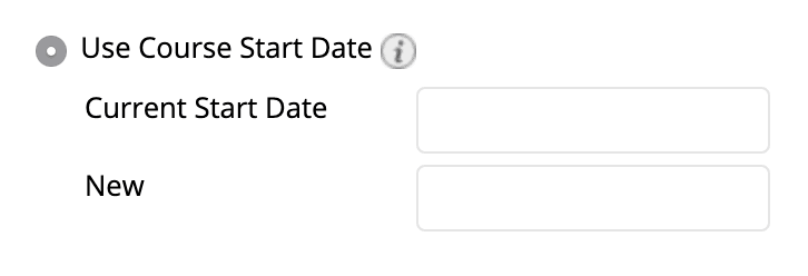 The "Use Course Start Date" setting