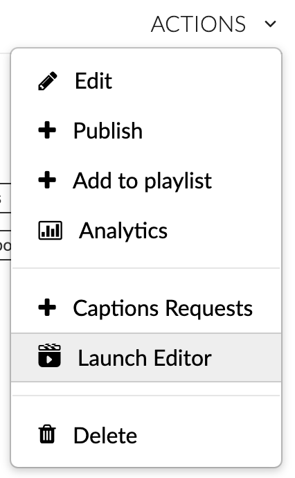 A screenshot showing where to find the option to launch the editor