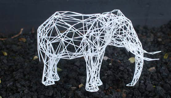 A 3D-printed elephant