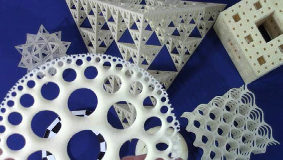 Examples of 3D printed fractals